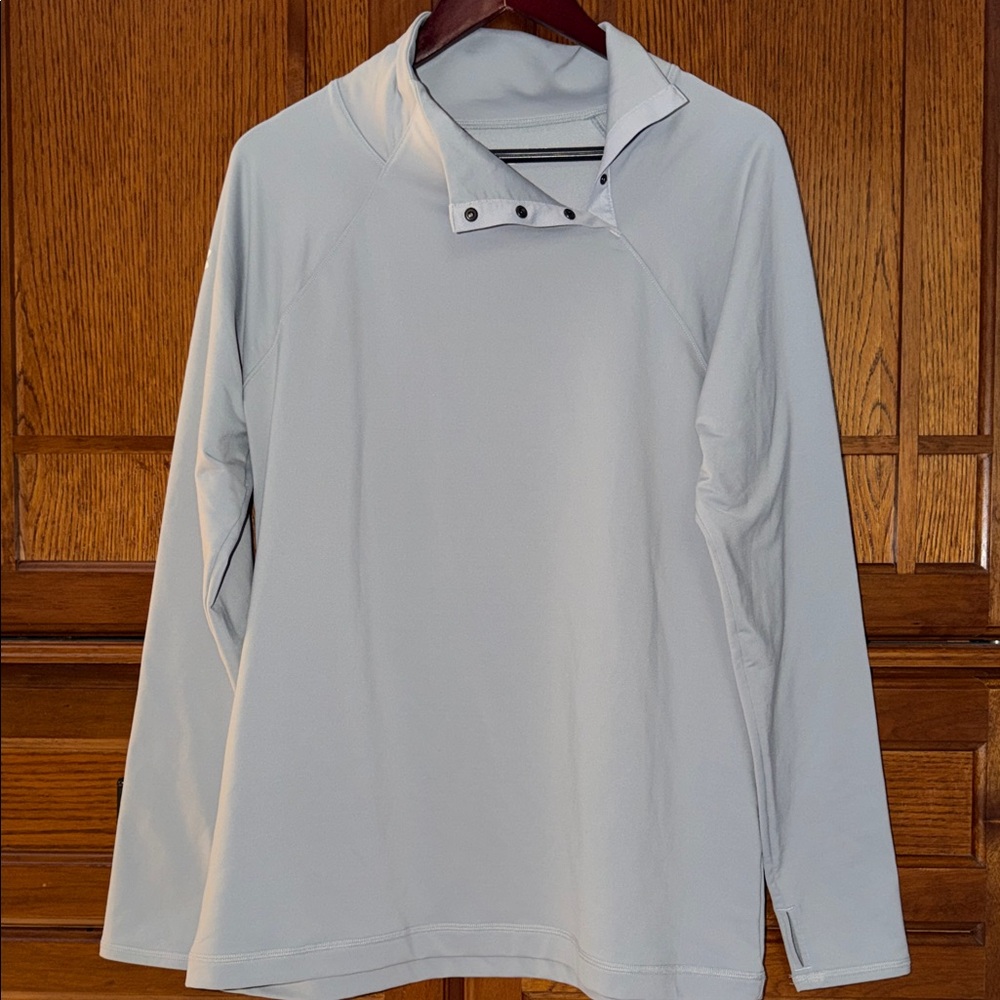 Under Armour UA Motion Snap Pullover Mod Gray Asymmetrical High Neck Cold Gear